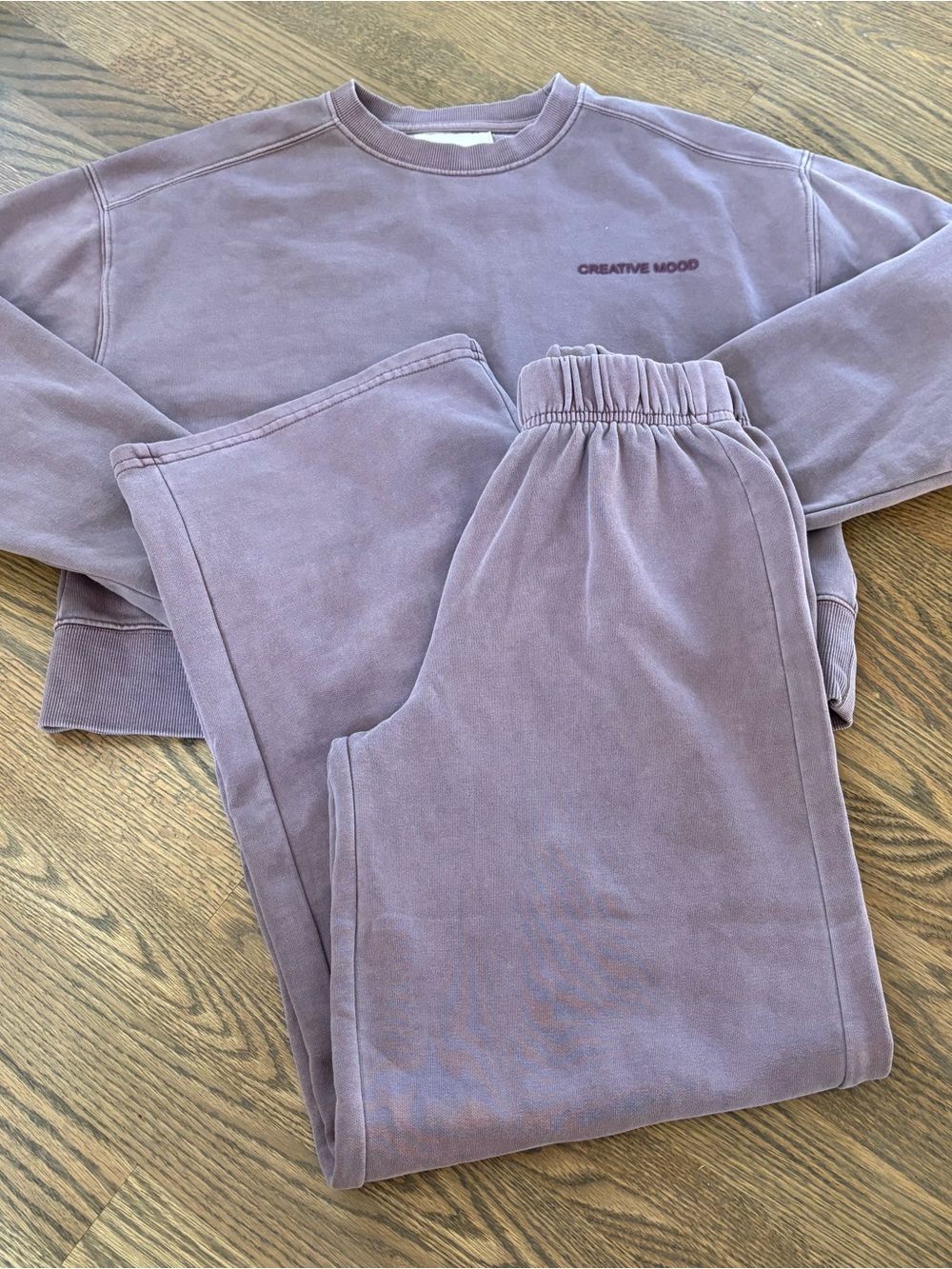 Zara Kids Purple 'Creative Mood' Sweatpants - Cozy Bottoms